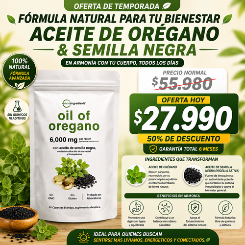 BioCarvacrol™ – Orégano y Semilla Negra para Bienestar Integral