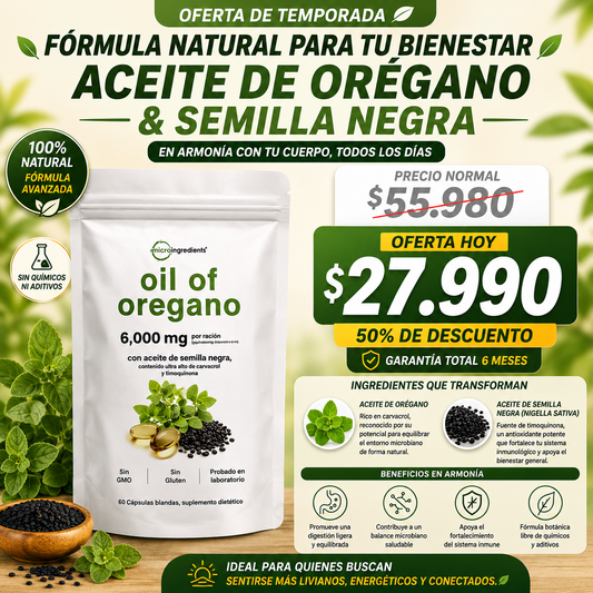 BioCarvacrol™ – Orégano y Semilla Negra para Bienestar Integral
