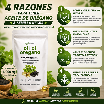 BioCarvacrol™ – Orégano y Semilla Negra para Bienestar Integral