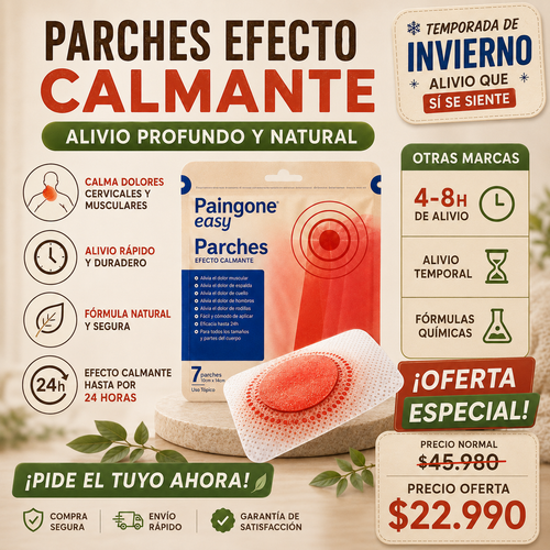 CalmaPatch™ – Alivia dolores musculares naturalmente con efecto prolongado seguro